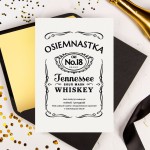 Personalizowana Kartka na urodziny z motywem etykiety whisky - Jack